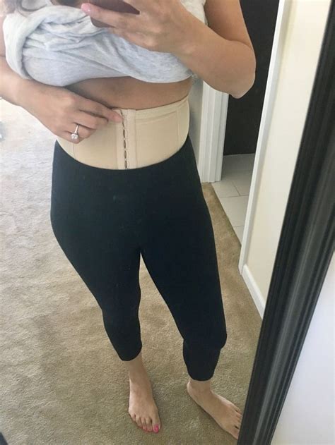 an honest bellefit postpartum girdle review with before and afters post partum outfits