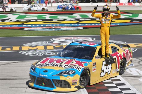 Nascar cup series driver kevin harvick (4) and driver kyle busch (18) lead the field for the start of the south point 400 at las vegas. NASCAR: Where will Kyle Busch make his final 2020 Xfinity ...