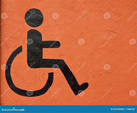 The Symbol Handicapped On Wall Stock Photo Image Of Transportation