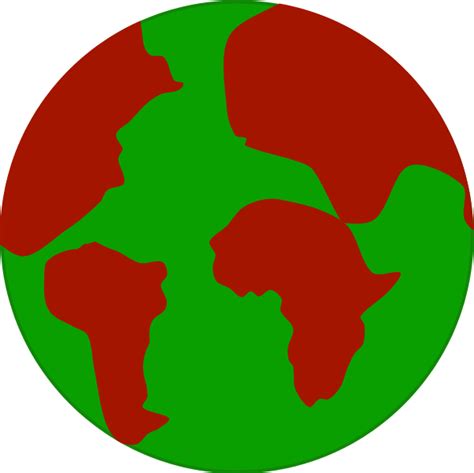 Earth With Continents Separated Clip Art At Clker Com