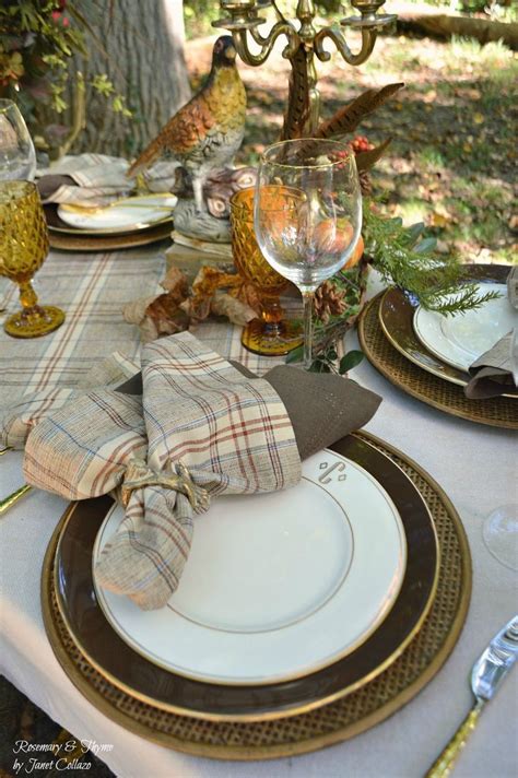 Elegant Fall Table Setting In The Woods Fall Table Settings Table