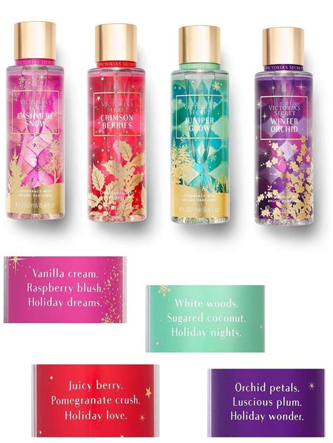 Victorias Secret Scents Of Holiday Fragrance Mists Cashmere Snow