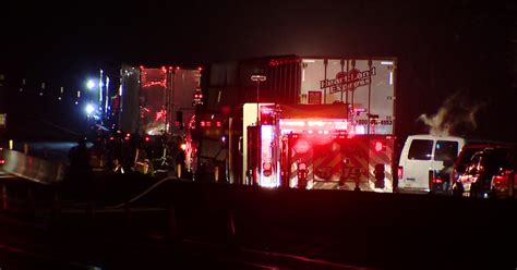 Officials 3 Tractor Trailers Involved In I 70 Crash 1 Leaking Fuel
