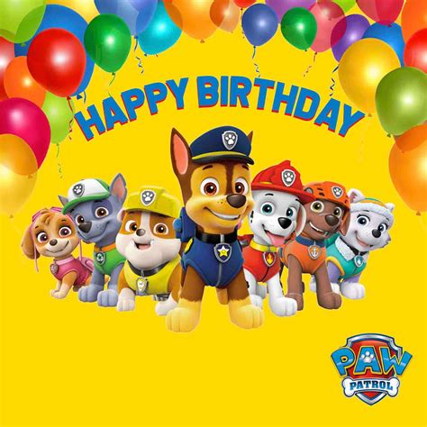 Paw Patrol Birthday Card Paw Patrol Birthday Decorations Free 024