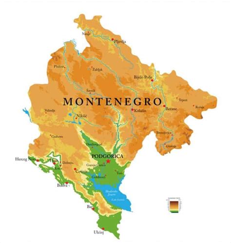 Mapas De La República De Montenegro Mapas Politicos Y Turismo