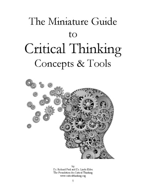 For faculty it provides a shared concept of critical thinking. the miniature guide to critical thinking concepts tools | Critical Thinking | Logical Consequence