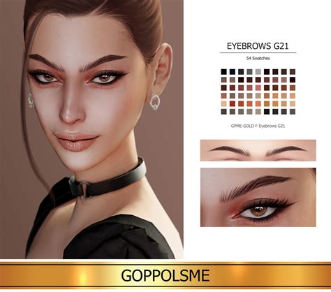 Sims 4 Gpme Gold F Eyebrows The Sims Book