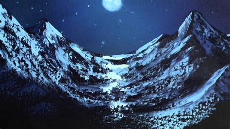 Moonlit Mountain Painting Lesson Youtube