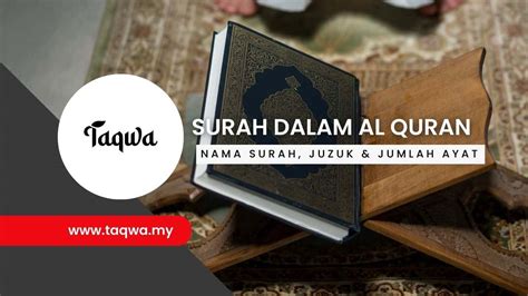 Senarai Surah Dalam Al Quran Juzuk Jumlah Ayat