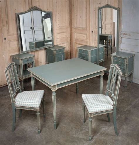 Oversized madeline natural stonewash bedside chest pier 1. Vintage Louis XVI Painted Bedroom Suite at 1stdibs