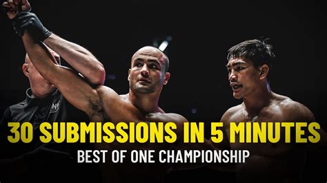 One Championship 30 Submissions In 5 Minutes Youtube