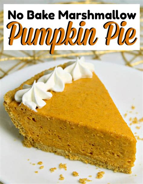No Bake Marshmallow Pumpkin Pie