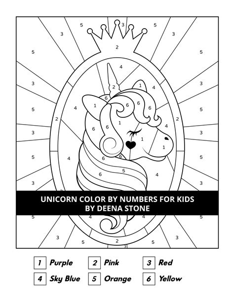 Unicorn Color By Number Free Printable Coloring Pages Images And
