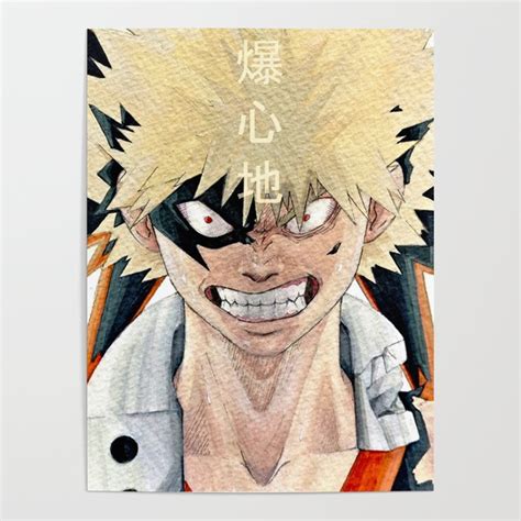 Katsuki Bakugo Poster By Mystel08 Society6