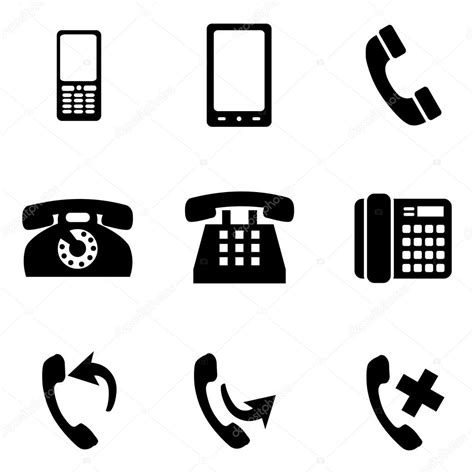Set Of Telephone Icons Stock Vector Image By ©nikiteev 67496925