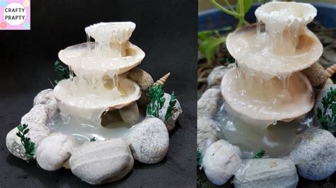 Hot Glue Waterfall Tutorial Diy Hot Glue Waterfall How To Make Hot Glue Waterfall Seashell Craft