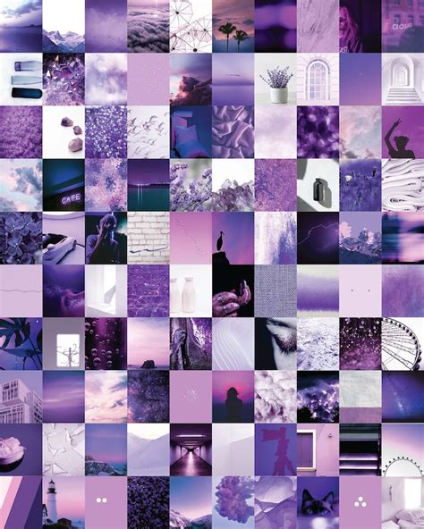 Purple 100pcs Wall Collage Kit Purple Themed Collage Kit Etsy