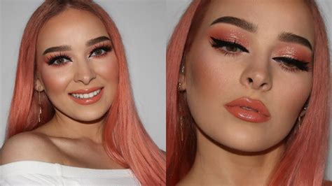 Easy Af Peachy Makeup Tutorial│matching My New Hair Youtube