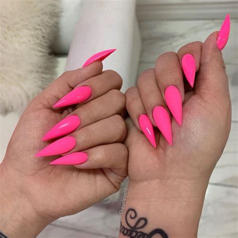 65 Stylish Stiletto Nail Art Designs Pink Stiletto Nails Pink Nails