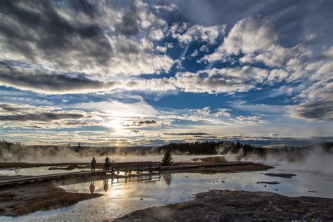 Clouds And Sky Over The Scenic Landscape At Yellowstone