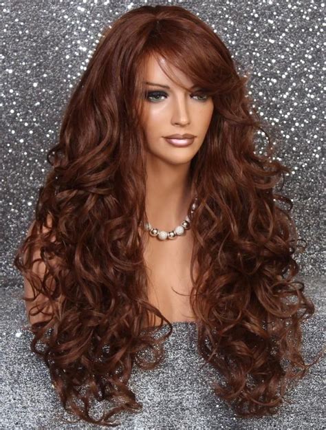 Auburn Silk Top Remi Remy Full Lace Human Hair Replacement Loss Wig
