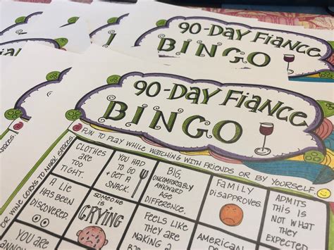 90 Day Bingo Game Set Of 10 Different Playing Cards Full Etsy