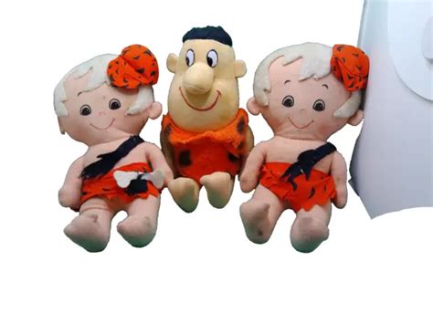 Knickerbocker Hanna Barbera Flintstones Doll 1960s Bamm Bamm Lot 3 Fred