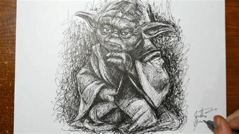 Drawing Yoda From Star Wars Quick Pen Sketch Youtube