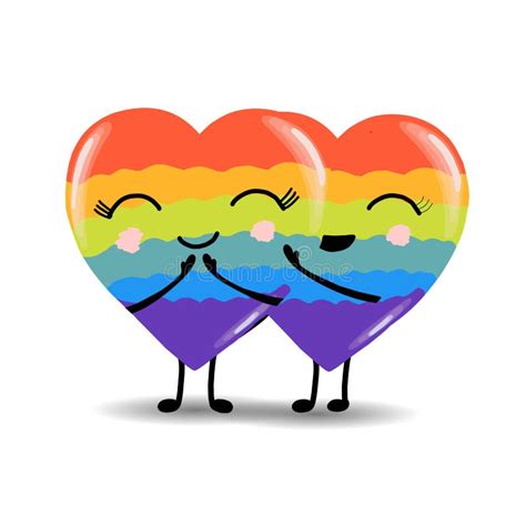 Gay Pride Lgbt Concept Cartoon Vector Colorful Illustration