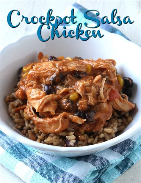 Add the chicken to the bottom of the crockpot and top with the salt and pepper. Crockpot Salsa Chicken / myfindsonline.com