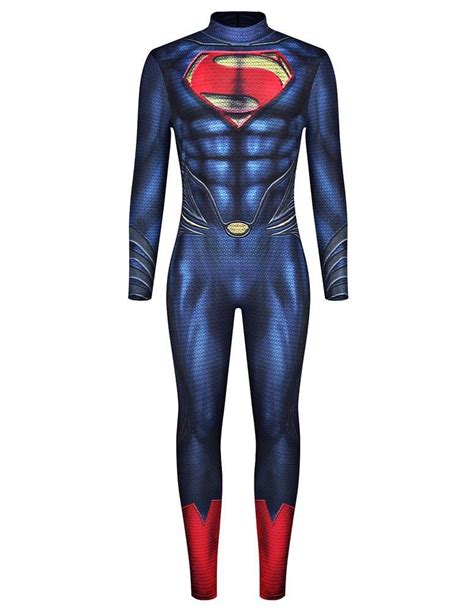Superman Costume Dc Movie Adult Mens Cosplay Jumpsuit Costume Pinkfad
