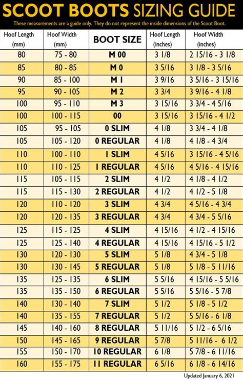 Size Boot Size Chart