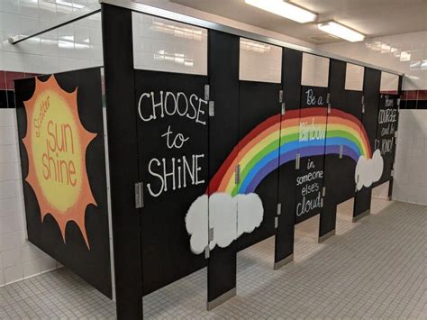 Inspiration Stalls Girls School Bathroom Stall Art Makeover And