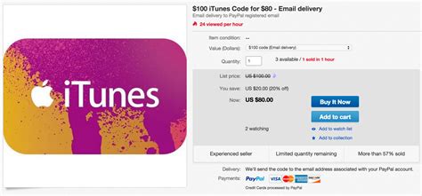And each card can be redeemed on the itunes store, app store, ibooks store, and the mac app store. $100 itunes gift card for $80 - Gift cards