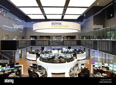 Trading Floor Of The Frankfurt Stock Exchange Trading Board Of The Dax