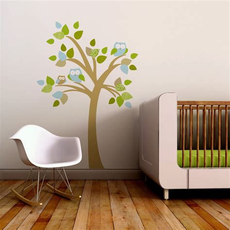 1 Tree With Owls Leafy Dreams Nursery Decals Removable Kids Wall