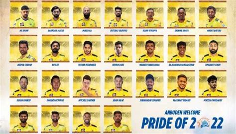Chennai Super Kings Players List After Ipl Auction 2022 Check Csk Team