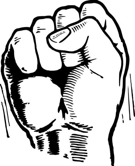 Black Power Fist Png Fist Drawing Transparent Background Clipart