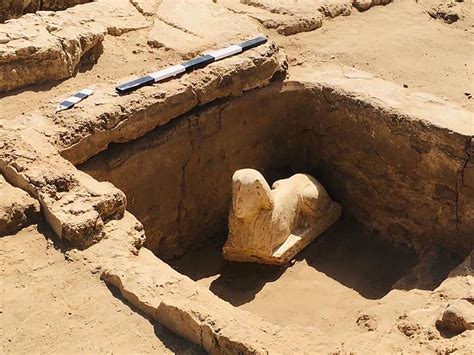 archaeologists uncover sphinx like statue and shrine in egypt cnn