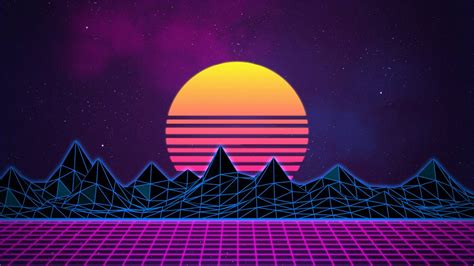 Retrowave Neon 80s Background 4k By Rafael De Jongh On