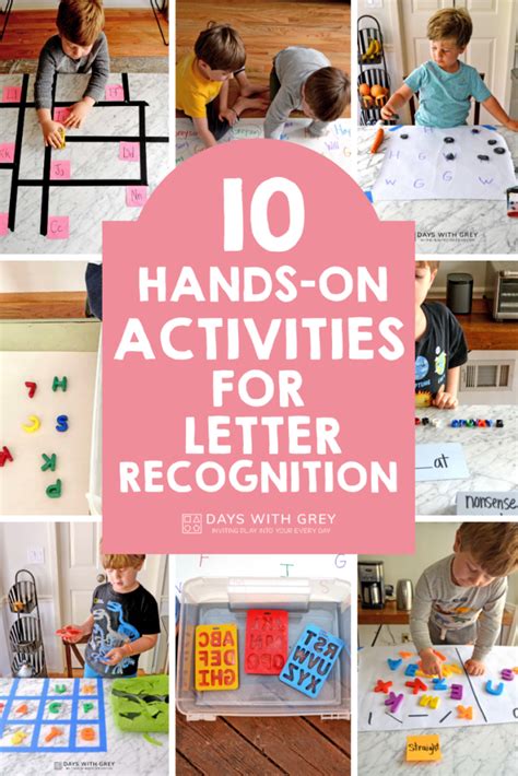 10 Hands On Activities For Letter Recognition Letter Recognition
