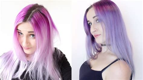 Sterling Silver Hair Dye Over Faded Purple Youtube