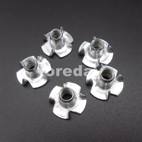 New Galvanized Steel T Nut Speaker Four Claws Enchase T Nuts M3 M4 M5