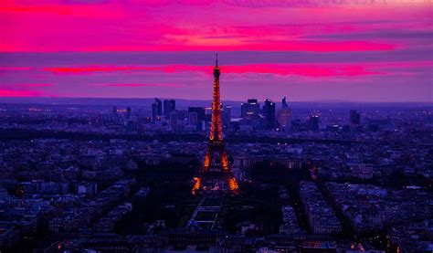 Sunset On Eiffel Tower Eiffel Tower Paris Wallpaper Paris