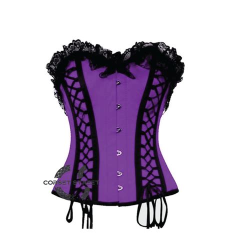 Purple Satin Black Lace Gothic Burlesque Halloween Rebelsmarket