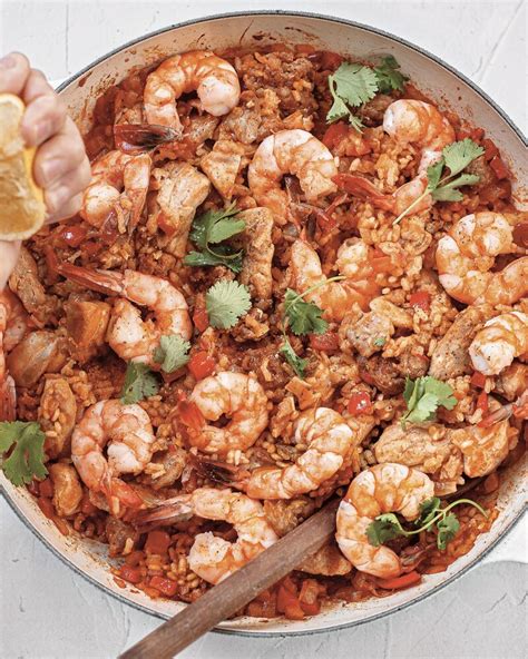 Stovetop Paella with Chicken, Chorizo and Shrimp by familystylefood