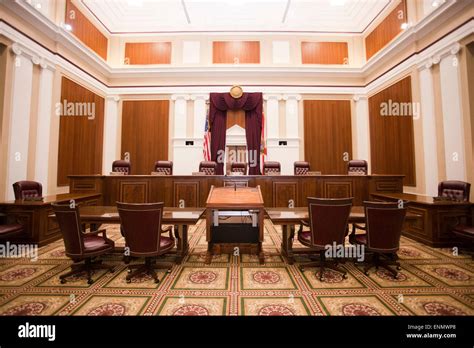 Florida Supreme Court Courtroom Interior Stock Photo Alamy