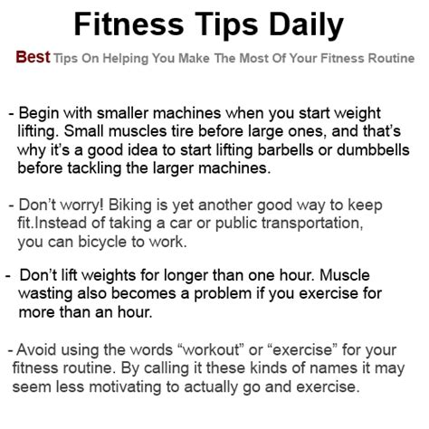 Fitness Tips Daily Best Tips On Helping You Make The Most Of Your