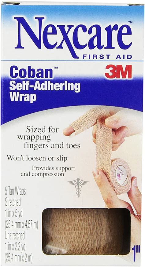 3m Coban Self Adherent Bandage Tan 25cm Wide X 45m Long Pack Of 5