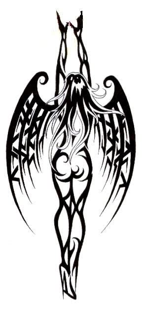 Tattoo Designs Tribal Female Angel Tattoo Design